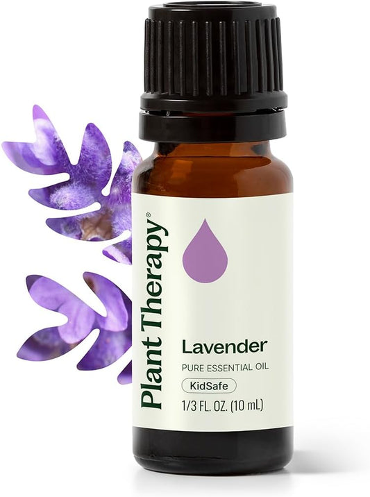 Plant Therapy Lavender Essential Oil Roll-On – Pre-Diluted with Fractionated Coconut Oil for Calm, Relaxation & Skin Support (10ml)