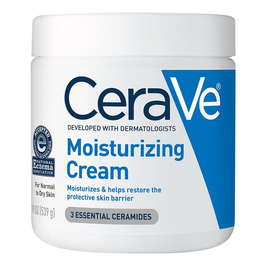CeraVe Moisturizing Cream – Daily Face & Body Moisturizer with Ceramides & Hyaluronic Acid for Dry Skin (19 oz)