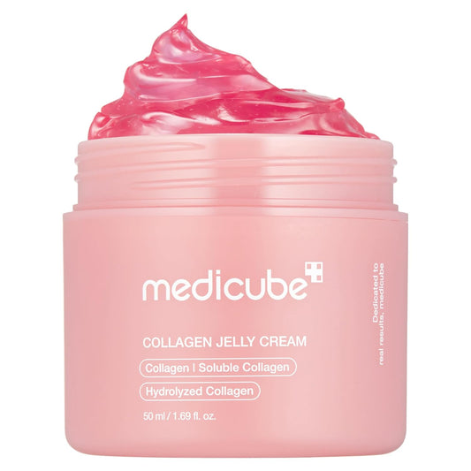 Medicube Collagen Jelly Cream – Niacinamide & Freeze-Dried Hydrolyzed Collagen | Hydrating & Firming Jelly Moisturizer for Glass Skin Glow (1.69 oz)