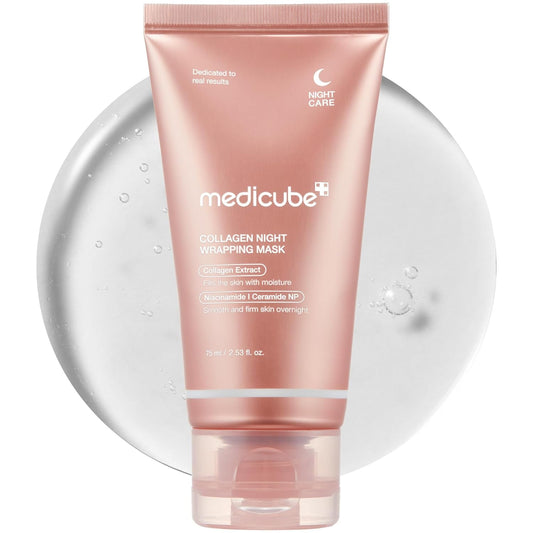 Medicube Collagen Night Wrapping Mask – Overnight Peel-Off Collagen Mask for Elasticity, Hydration & Glass Glow (75ml)