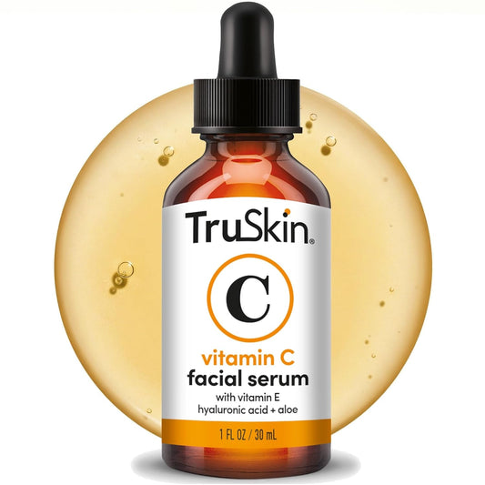 TruSkin Vitamin C Serum – 20% Vitamin C, Hyaluronic Acid, Vitamin E & Jojoba Oil | Brightening, Dark Spot Fading & Anti-Aging Face Serum