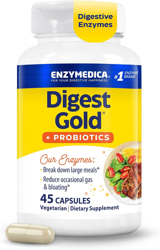 Enzymedica Digest Gold + ATPro Maximum Strength Digestive Enzymes – 90 Capsules
