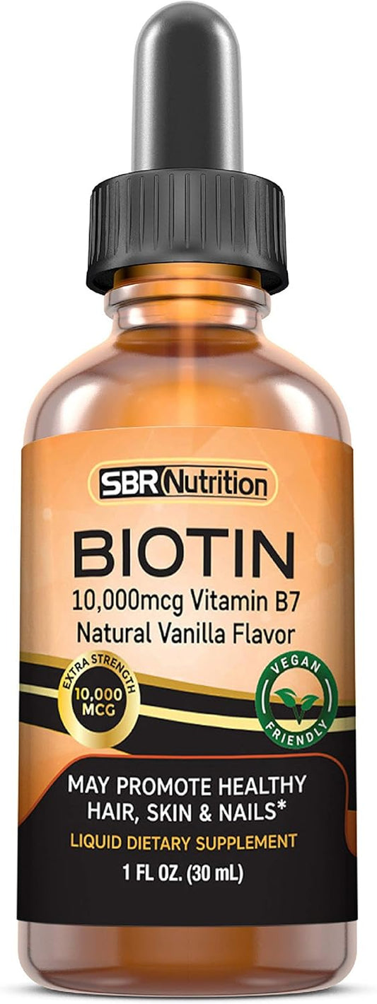 Biotin for Beauty, Hair, Skin & Nails | SBR Nutrition MAX Absorption Biotin Drops
