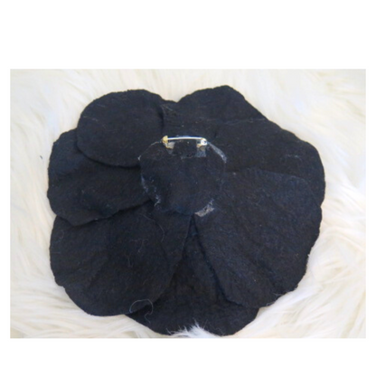 back black felt brooch