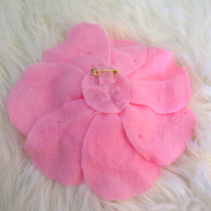 Back of Pink felt brooch