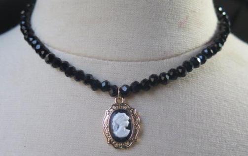 Black Bicon beads necklace