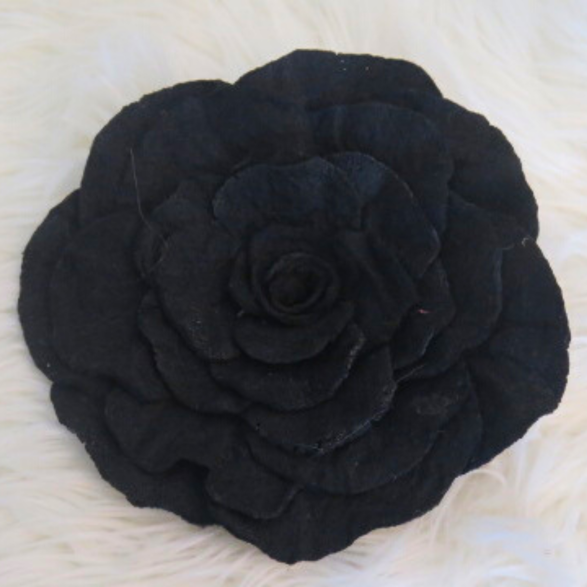 black Felt flower brooch