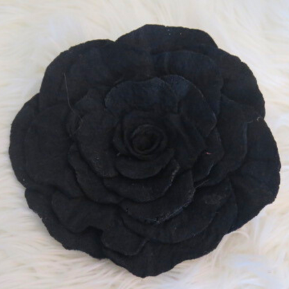 black Felt flower brooch