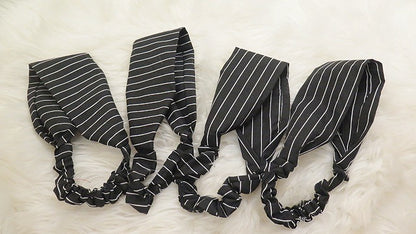 Black stripe white headband