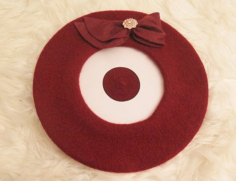 Dark red beret