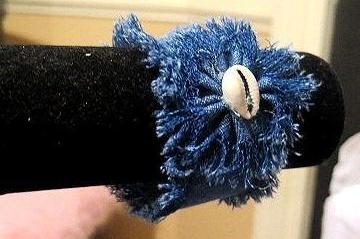 Denim Fringe Bracelet with Seashell Detail for Women