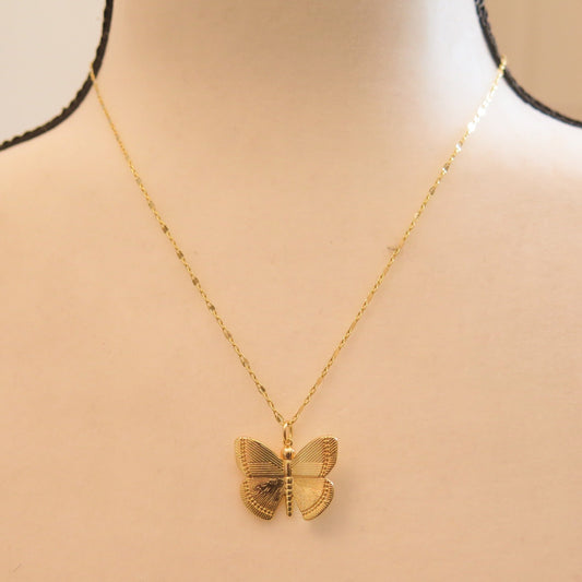 Gold  Necklace with Butterfly Pendant