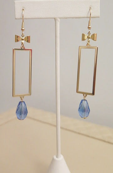 Gold blue earring- Nesy