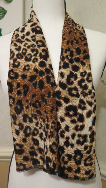 Handmade leopard animal print scarf for women