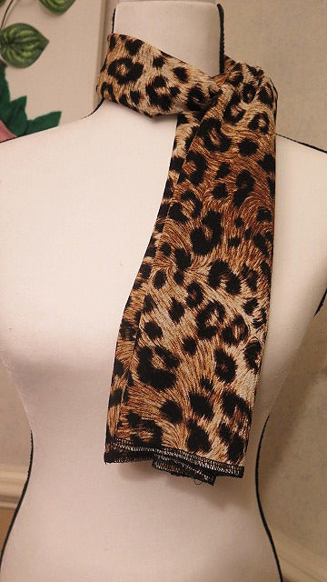 Handmade leopard animal print scarf for women