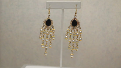 Black Chandelier Earring / Handmade Earring for Women / Black Earring For Women