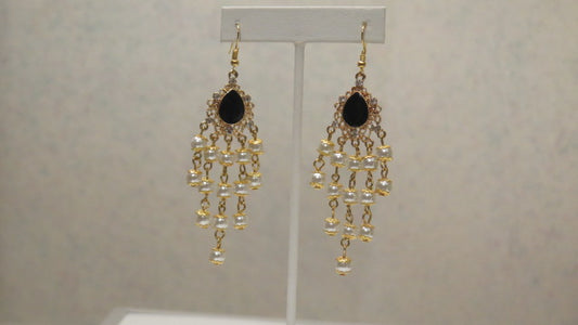 Black Chandelier Earring / Handmade Earring for Women / Black Earring For Women