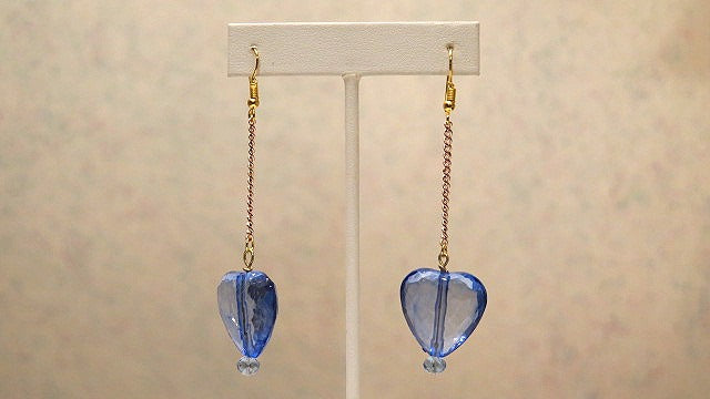 Heart-Shape Blue Sassy Earring/ Handmade Earring/ Earring For Women