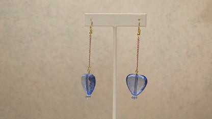 Heart-Shape Blue Sassy Earring/ Handmade Earring/ Earring For Women