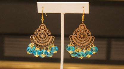 Handmade Aqua Blue Earring For Women/ Earring For Women/ Summer Aqua Blue Earring