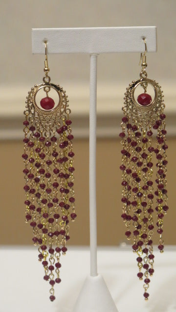 Long Red Earring/ Handmade Red Earring/ Sassy Long Earring For women/ For Special occassions