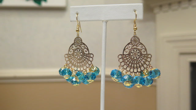 Handmade Aqua Blue Earring For Women/ Earring For Women/ Summer Aqua Blue Earring