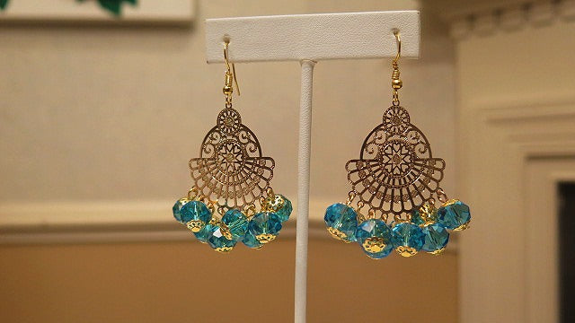 Handmade Aqua Blue Earring For Women/ Earring For Women/ Summer Aqua Blue Earring