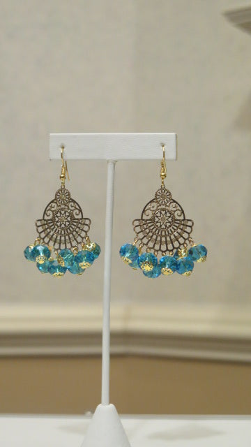 Handmade Aqua Blue Earring For Women/ Earring For Women/ Summer Aqua Blue Earring