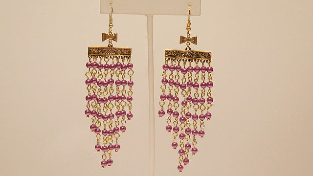 Purple Chandelier Earring/ Handmade Purple Earring/ Handmade Earring For Women