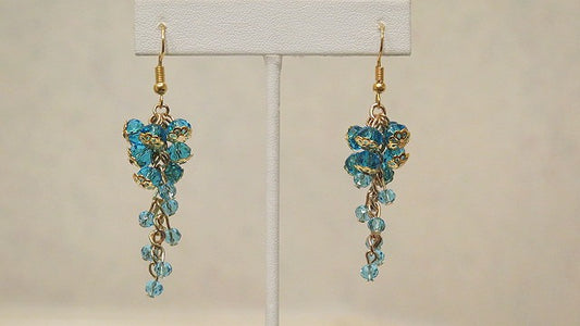 Blue Cluster Earring/ Grape Inspired Earring For Women