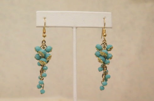 Blue Turquoise Cluster earring / Grape Inspired Earring For Women