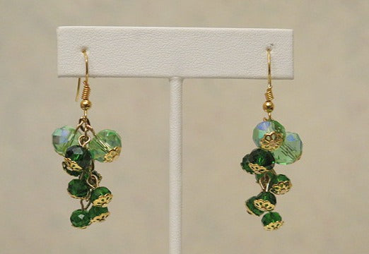 Green Cluster Earrings For Women/ Everyday Accessory Wear for Women