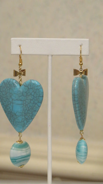 Blue Turquoise Handmade Earring For women/ Summer Earring