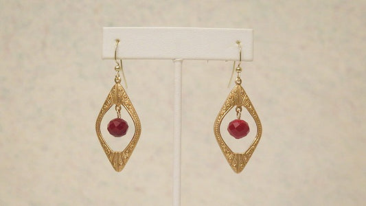 Red Gold Earring/ For Professional Women