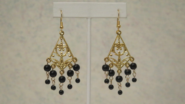 Black Chandelier Earring/ Victorian-Inspired Earring For Women