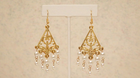 Red Chandelier Earring/ Victorian-Inspired Earring/ For Professional