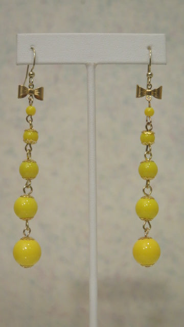 Long Yellow Earring/ sassy Summer Earring/ For Women