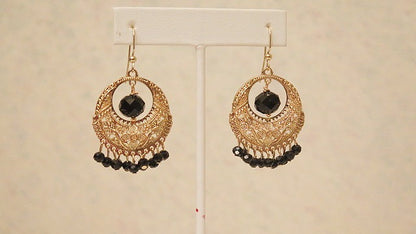 Black Chandelier Earring/ VIntage-Inspired Earring/ For professional Women