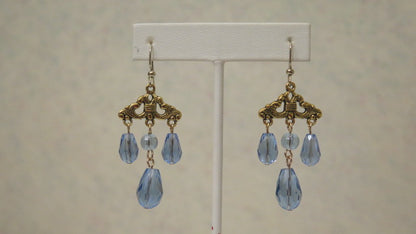 Sky Blue Chandelier Earring/ Victorian Inspired earrings/ For professional Women