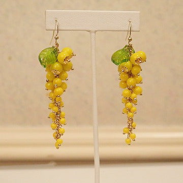 Yellow Cluster /Grape Inspired Earring / For Professional Women/ For Special Occassions