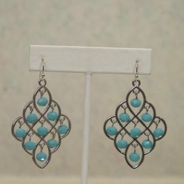 Turquoise Blue  Silver Earring /Silver Summer Earring/ Blue Earring