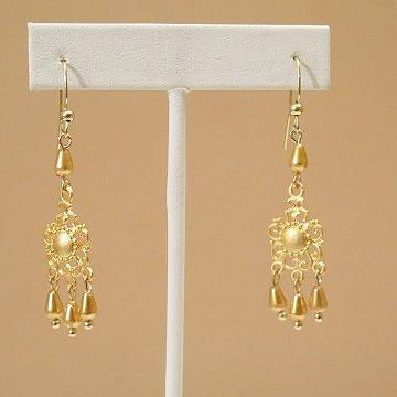 Gold Champaigne Earring/ Gold Small Earring/ Gold Earring