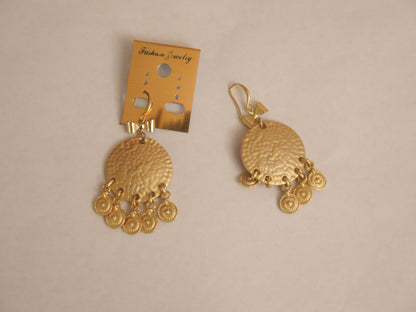 Affordable Gold Vintage-Inspired Necklace/ Gold Earring/ Gold Chandelier Earring