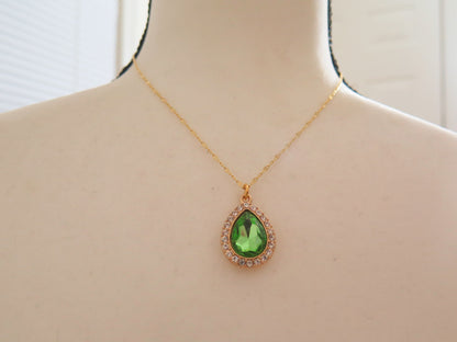 Gold Green Necklace