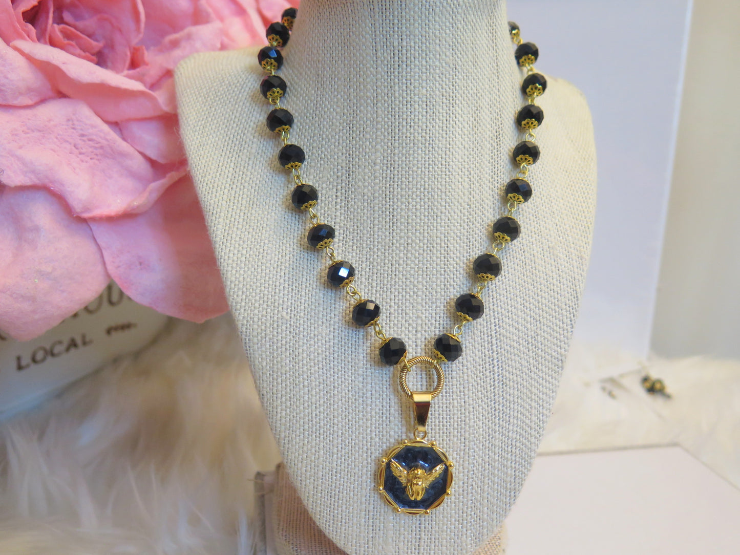 Black Jewelry Set/ Black Necklace Earring Jewelry Set/ Jewelry Set For Special Events