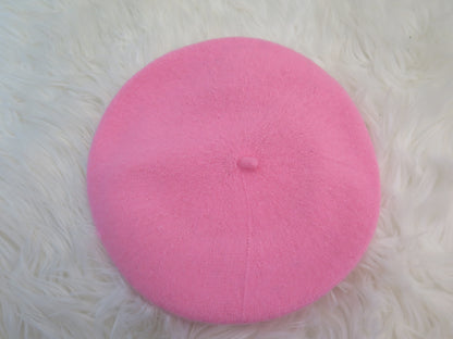 Pink Flower Beret/ Pink Double Flower Beret/ Pink Flower Beret