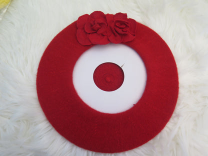 Red Flower Beret