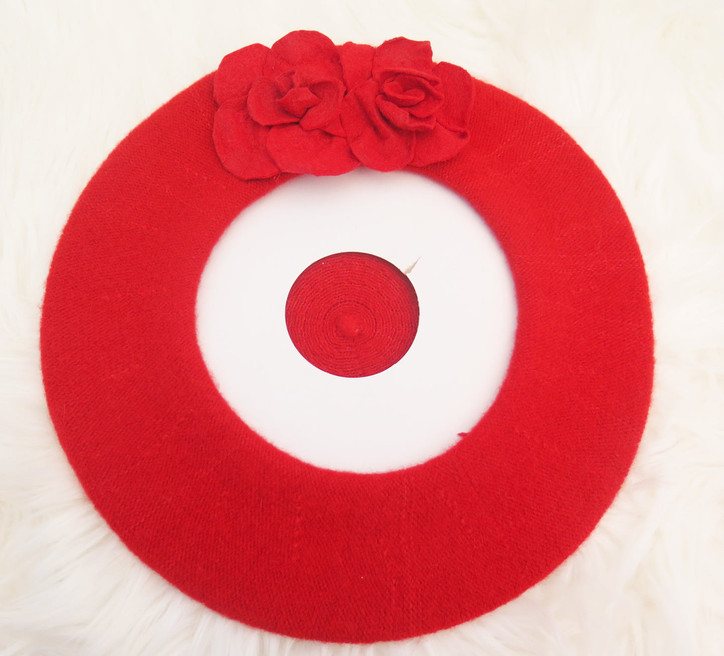 Red Flower Beret