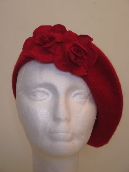 Red Flower Beret