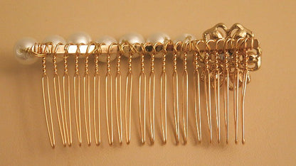 Rhinesstone Pearl Comb